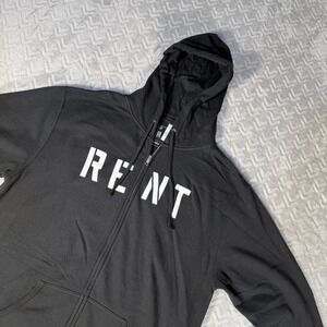 RENT Musical Hoodie Large Black Full Zip Sweatshirt Broadway Theater Unisex XL